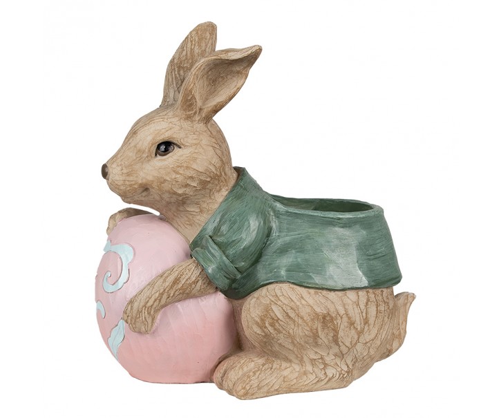 Dekorace květináč králík s vajíčkem - 27*16*30 cm