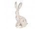 Dekorace béžový králík s patinou - 15*10*26 cm