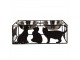 Černé kovové misky pro psa nebo kočku - 38*20*14 cm / 2x500 ml