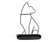 Černý antik kovový stojan na deštníky ve tvaru kočky Cat Black - 42*16*59 cm