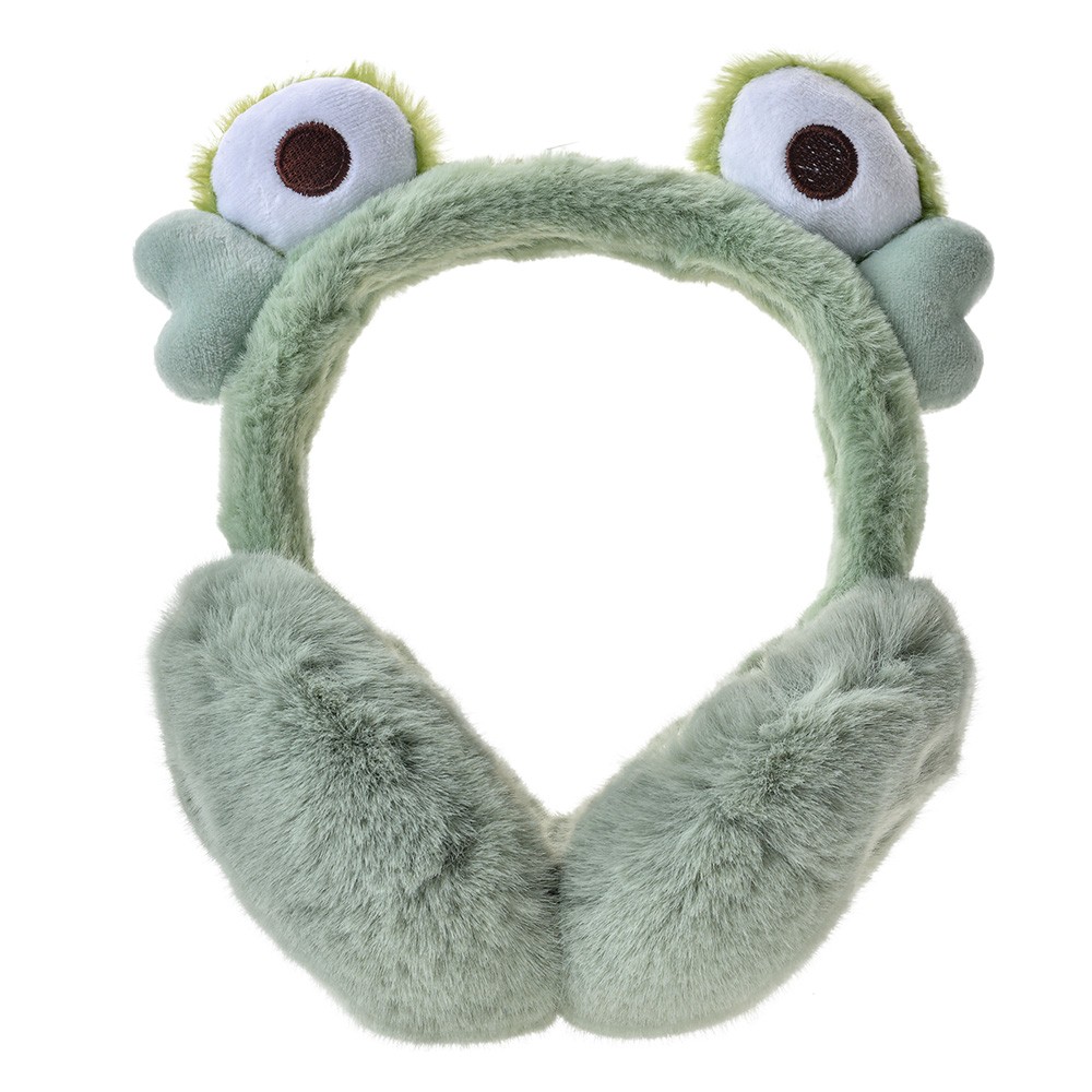 Dětské zelené klapky na uši žabák - one size JZCEW0031