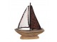 Hnědá dekorativní miniaturní dekorace loďka - 11*3*13 cm