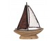 Hnědá dekorativní miniaturní dekorace loďka - 11*3*13 cm