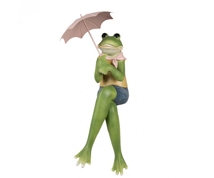 Dekorace Frog Green 23x18x42 cm - 23x17x42 cm Clayre & Eef