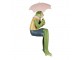 Dekorace Frog Green 23x18x42 cm - 23x17x42 cm Clayre & Eef