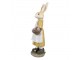 Dekorace králičí mamka v bílé zástěře s vajíčky - 14*11*38 cm