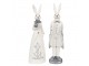 Dekorace socha králičí dáma v šatech s vajíčkem - 10*9*30 cm