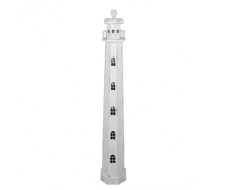 Stojací lampa Lighthouse bílá 23x23x140 cm E27/max 1x60W - 23x23x140 cm E27/max 1x60W Clayre & Eef