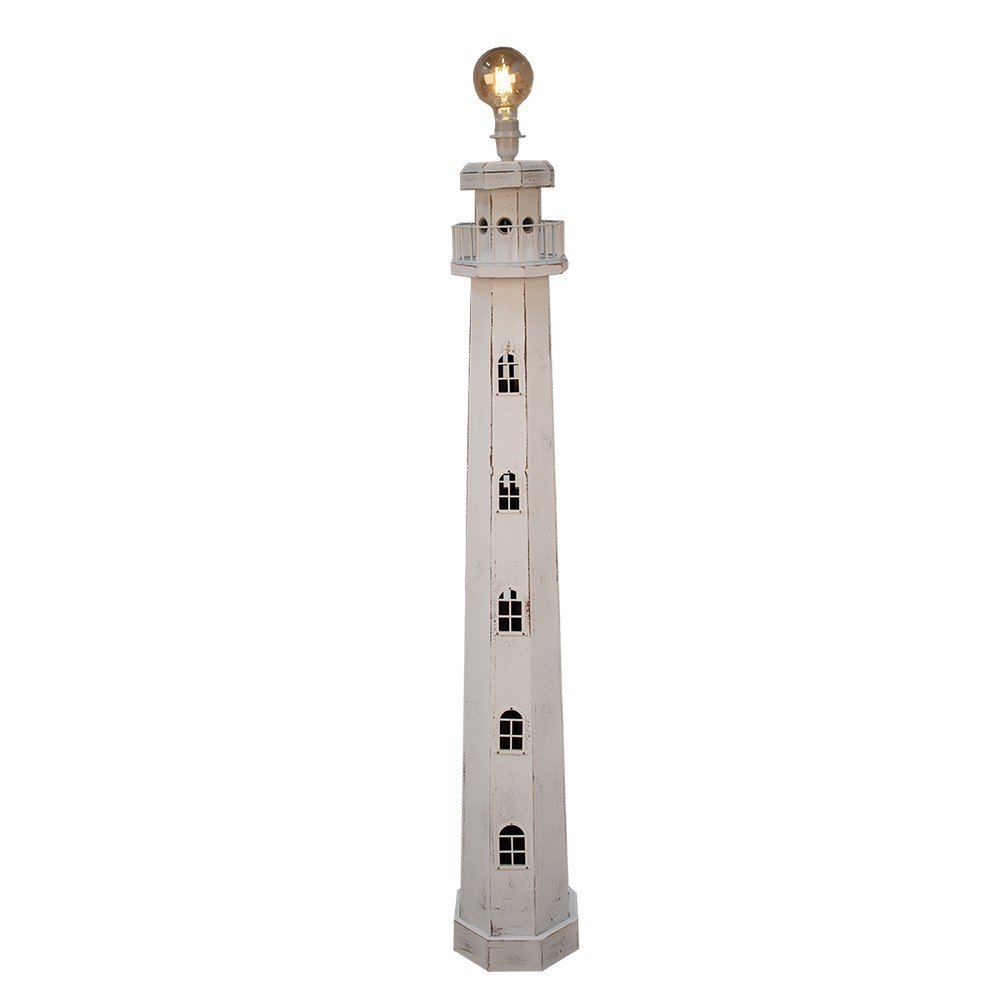 Stojací lampa Lighthouse bílá 23x23x140 cm E27/max 1x60W - 23x23x140 cm E27/max 1x60W Clayre & Eef Stojací lampa Lighthouse bílá 23x23x140 cm E27/max 1x60W - 23x23x140 cm E27/max 1x60W Clayre & Eef