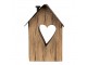 Hnědá antik dřevěná dekorace domek - 11*6*16 cm