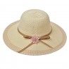 Béžový dámský klobouk s mašlí a kytičkou Barva: BéžovýMateriál: PapírHmotnost: 0,222 kg