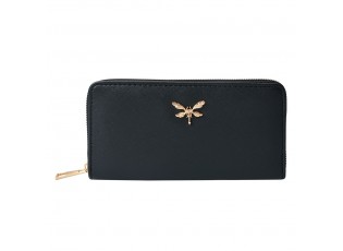 Černá peněženka s vážkou- 19*10 cm
