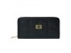 Černá peněženka se čtyřlístkem- 19*10 cm
