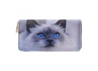 peněženka s kočkou - 19*10 cm