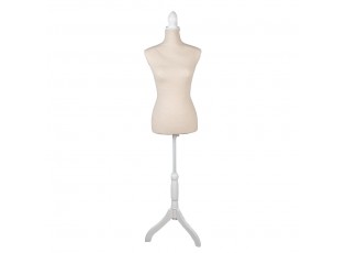 Béžovo-bílá dekorace figurína Manequin - 37*22*168 cm