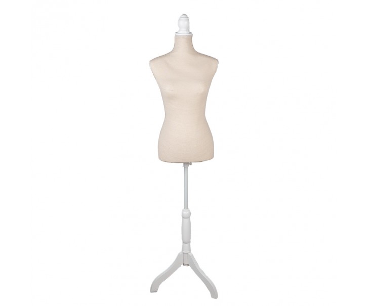 Béžovo-bílá dekorace figurína Manequin - 37*22*168 cm
