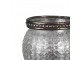 Šedo-stříbrný skleněný svícen na čajovou svíčku - Ø 7*6 cm