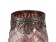 Růžový skleněný svícen na čajovou svíčku - Ø 9*11 cm