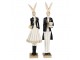 Dekorace králičí slečna v bílé sukni s kabelkou - 10*9*32 cm