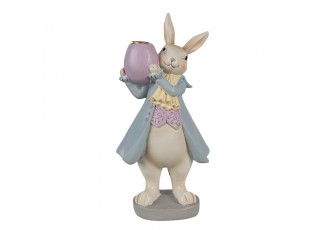 Dekorace králík držící vajíčko jako svícen - 10*8*20 cm