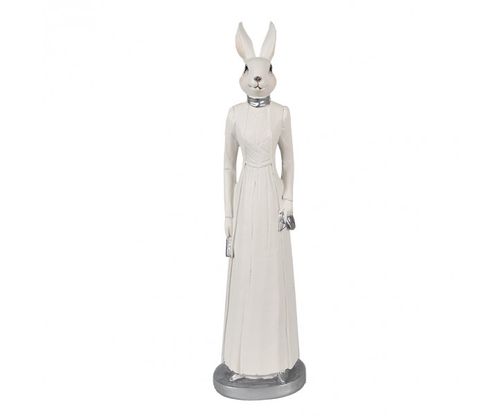 Dekorace králičí slečna v šatech - 11*9*41 cm
