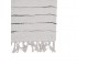 Béžový bavlněný pléd s pruhy a třásněmi - 125*150 cm