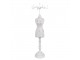 Bílý antik dřevěný stojan na šperky ve tvaru figuríny - 12*12*39 cm