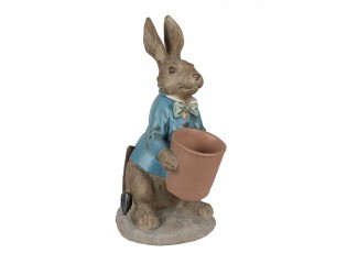 Dekorace králík s květináčkem - 26*21*46 cm