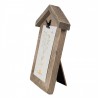 Hnědý antik dřevěný fotorámeček domek s klipem Clipp - 17*3*21 cm / 10*15 cmBarva:  hnědá antikMateriál: dřevo/ kovHmotnost: 0,19 kg