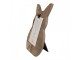 Hnědý antik dřevěný fotorámeček králík s klipem Clipp - 18*2*25 cm / 10*15 cm