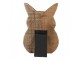 Hnědý antik dřevěný fotorámeček králík s klipem Clipp - 18*2*25 cm / 10*15 cm