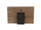 Hnědý antik dřevěný fotorámeček s klipem Clipp - 30*3*21 cm / 2x 9*13 cm