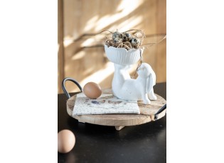 Keramická dekorační miska s králíčkem - 15*11*14 cm