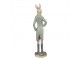 Dekorace králík elegán v zeleném fraku - 11*8*40 cm