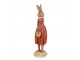 Dekorace králičí žena v oranžových šatech a vajíčky - 9*9*33 cm
