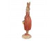 Dekorace králičí žena v oranžových šatech a vajíčky - 9*9*33 cm