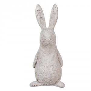 Béžová antik dekorace socha králík - 11*11*26 cm