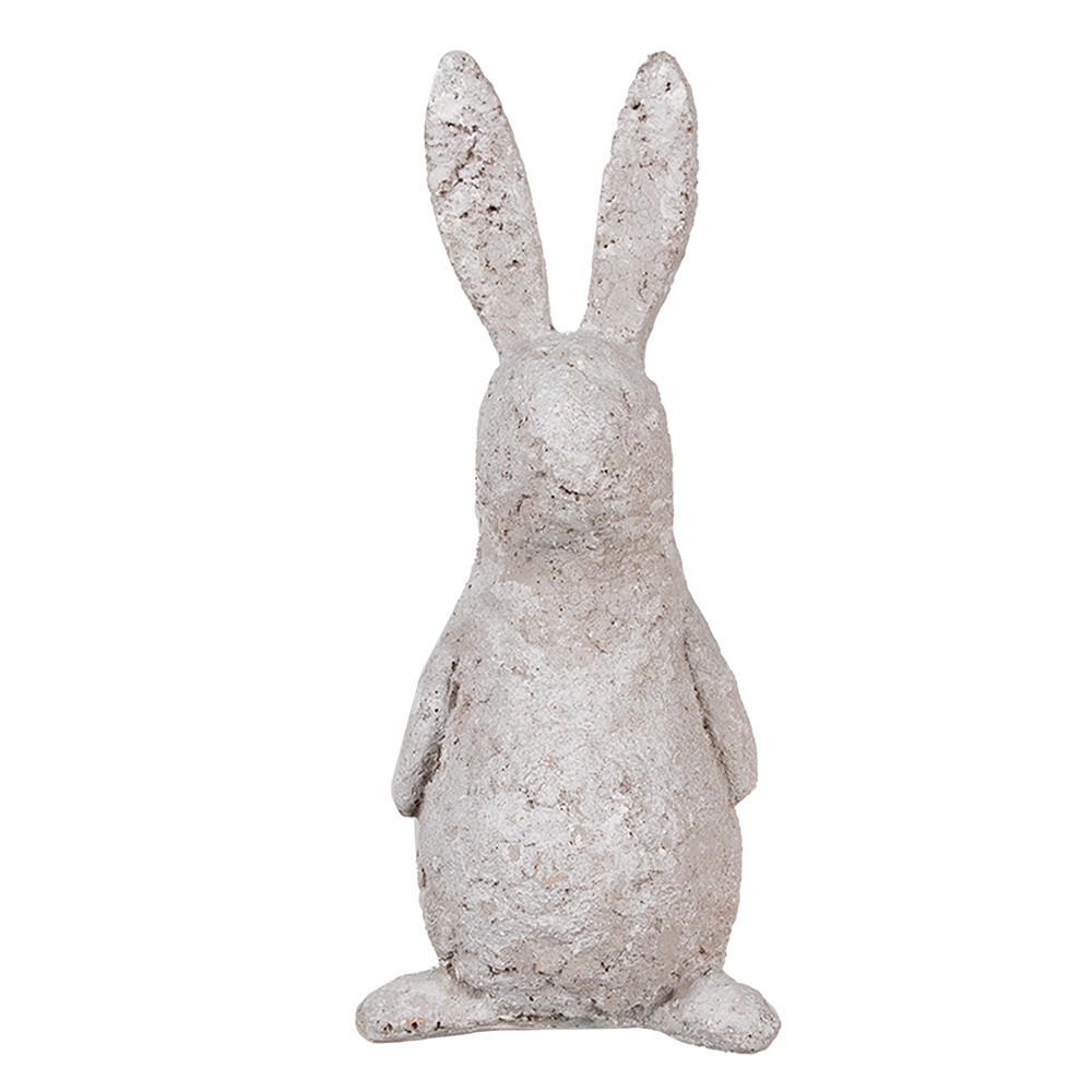 Béžová antik dekorace socha králík - 11*11*26 cm
