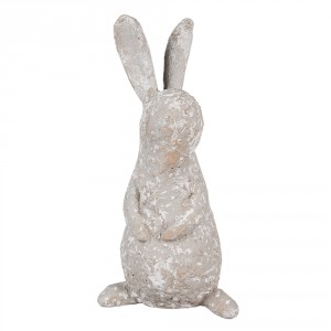 Béžová antik dekorace socha králík - 15*12*31 cm