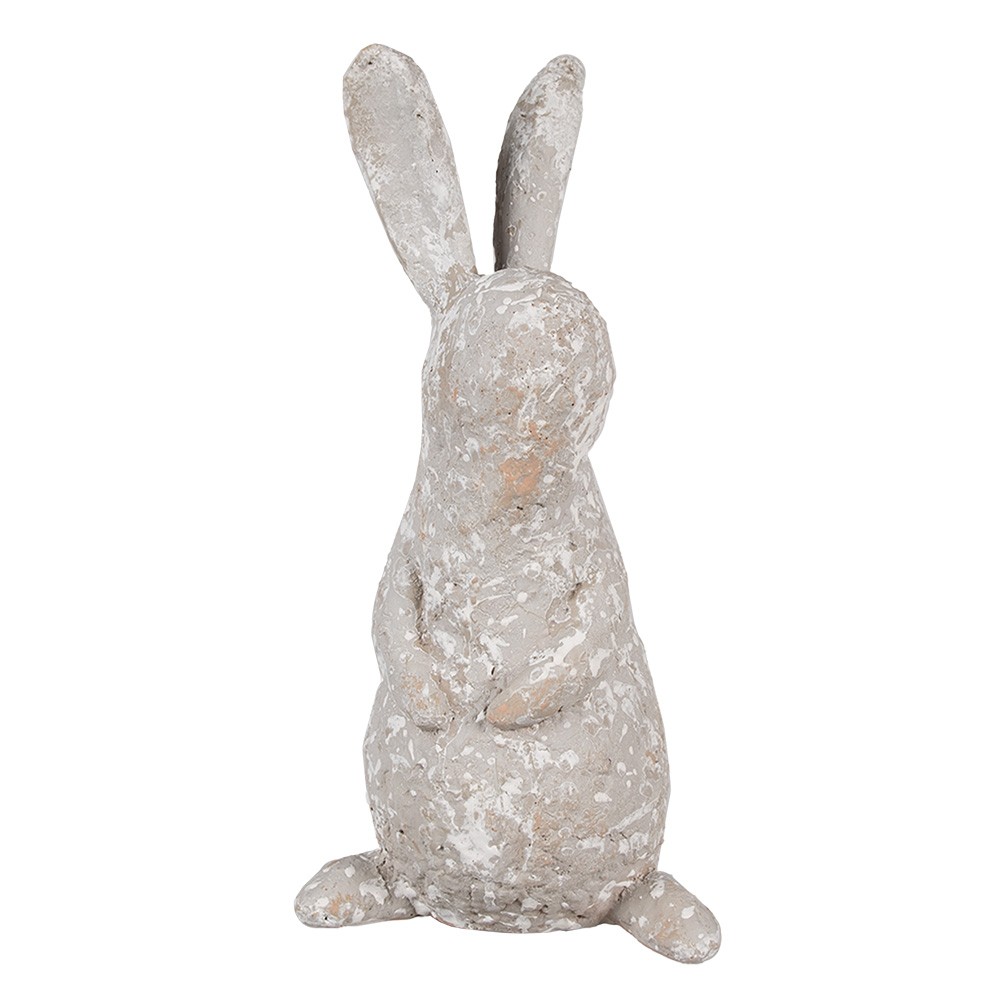 Béžová antik dekorace socha králík - 15*12*31 cm