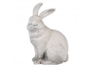 Béžová antik dekorace socha králík - 15*11*21 cm
