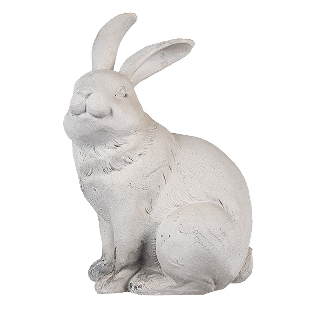 Béžová antik dekorace socha králík - 15*11*21 cm