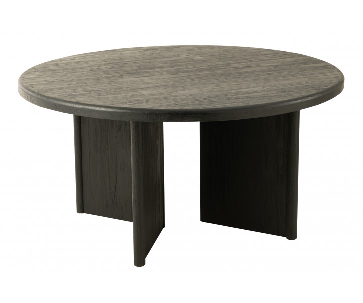 Černý kulatý teakový jídelní stůl Corentin - 150*150*75 cm