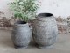 Šedá antik terakotová váza se vzorem Cholet L - Ø 25*32 cm