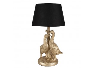 Zlatá stolní lampa s husami a černým stínidlem Duck - Ø 20*37 cm E27/max 1*40W