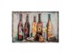 3D kovový obraz s láhvemi vína Wine Bottle - 120*6*80 cm