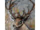 3D hnědý kovový obraz Iron Deer - 80*5*120 cm