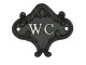 Cedulka WC 10*9 cm Clayre & Eef