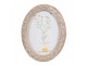 Béžovo-hnědý antik oválný fotorámeček s květy - 14*2*19 cm / 10*15 cm