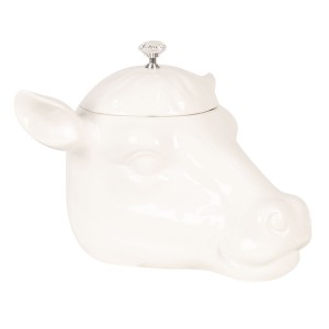 Keramická úložná dóza Cow - 25*24*20 cm